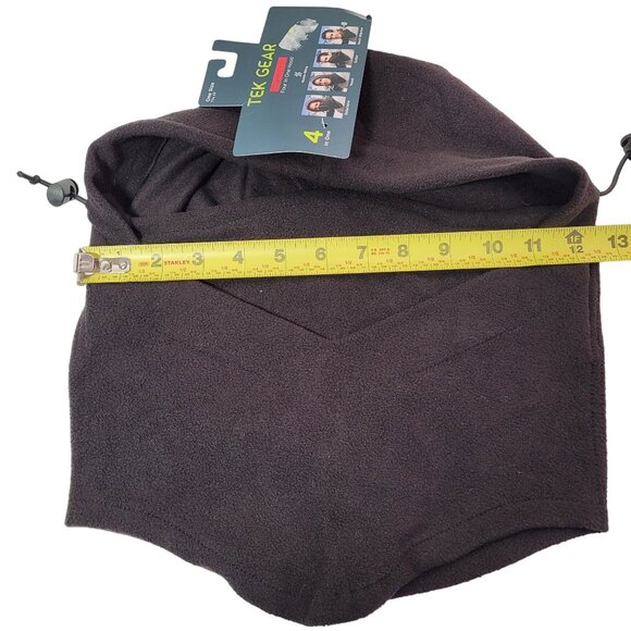 Tek Gear Men's 4-In-1 Hood, Neck Warmer  Gaiter Hood One Size  Black - Picture 6 of 7